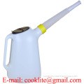 Plastic Vehicle Auto Tools - Plastic Oil Fuel & Water Jug And Pouring Spout Can 6L Measuring Can Diesel Petrol